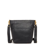 Italian Leather Crossbody Bag Medium Size Shoulder Bag Black Purse Women's Handbag